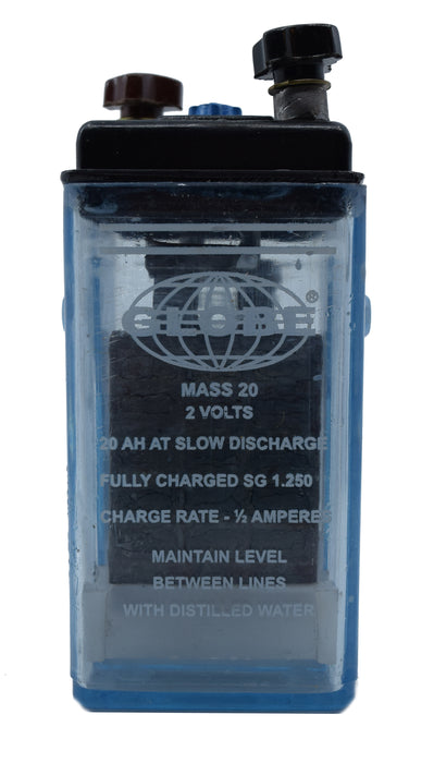 Battery Lead Accumulator, 2 V 20 Ah, with Fitted, Removable Handle - Eisco Labs