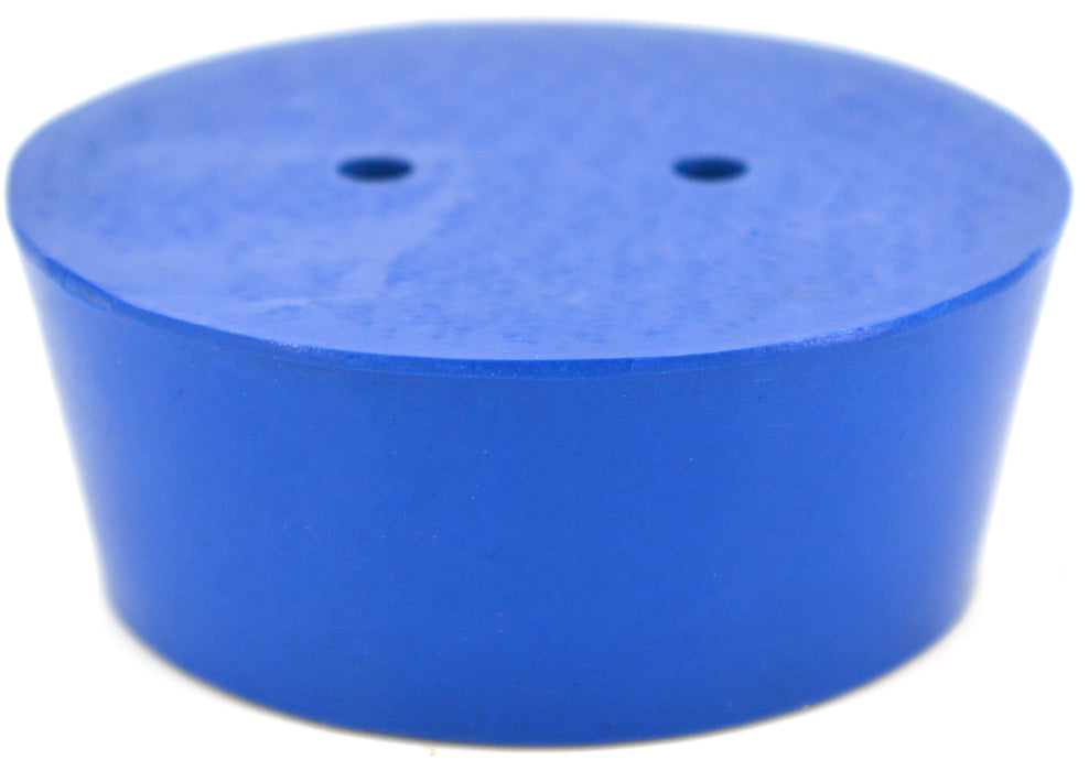 10PK Neoprene Stoppers, 2 Holes - ASTM - Size #12 - 54mm Bottom, 64mm Top, 25mm Length