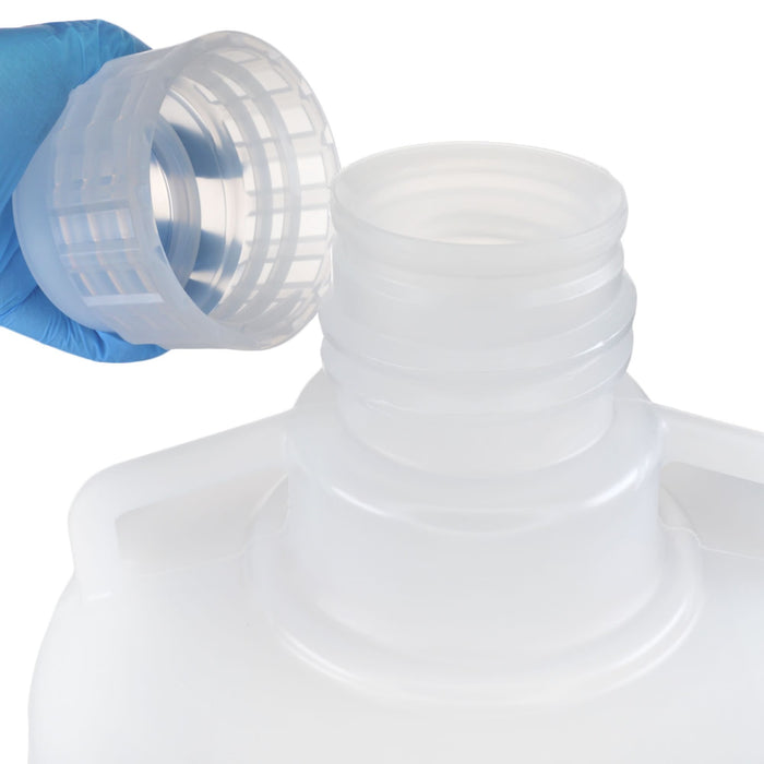 Eisco - 15L Polypropylene Carboy with Silicone-Lined Cap, Autoclavable, Non-Sterile, No Spigot, 0-135°C Temperature Range, FDA Compliant, Leakproof Tested, Ideal for Scientific and Laboratory Use