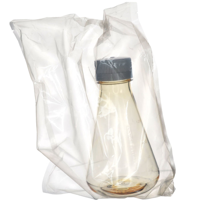 Eisco - Pack of 12, 500mL Sterile Polycarbonate Erlenmeyer Flasks, Non-Vented, Flat Bottom, Gamma Sterilized, USP Class VI, Lab-Grade, Chemical Storage, Cell Culture, Mixing