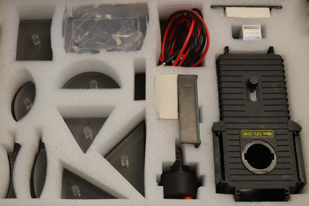 Deluxe Optics Kit - Mirrored Light/Ray Box & 29 Optical Components - Includes Manual with 18 Activities