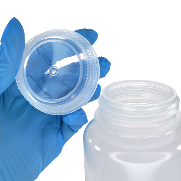 Eisco - Bulk Pack of 125, 500mL Wide Mouth Polypropylene Reagent Bottles with Polypropylene Caps, Non-Sterile, Autoclavable, Laboratory Containers, 0-135°C Temperature Range