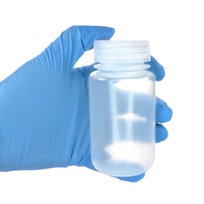 Eisco - 125mL Wide Mouth Polypropylene Translucent Reagent Bottles with Polypropylene Caps, Pack of 12, Non-Sterile, Autoclavable, Leakproof Laboratory Storage Bottles, 0-135°C Temperature Range