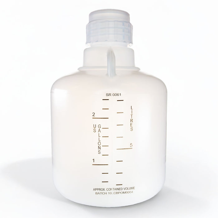 Eisco - 10L Polypropylene Carboy with Silicone-Lined Cap, Autoclavable, Non-Sterile, No Spigot, 0-135°C Temperature Range, FDA Compliant, Leakproof Tested, Ideal for Scientific and Laboratory Use