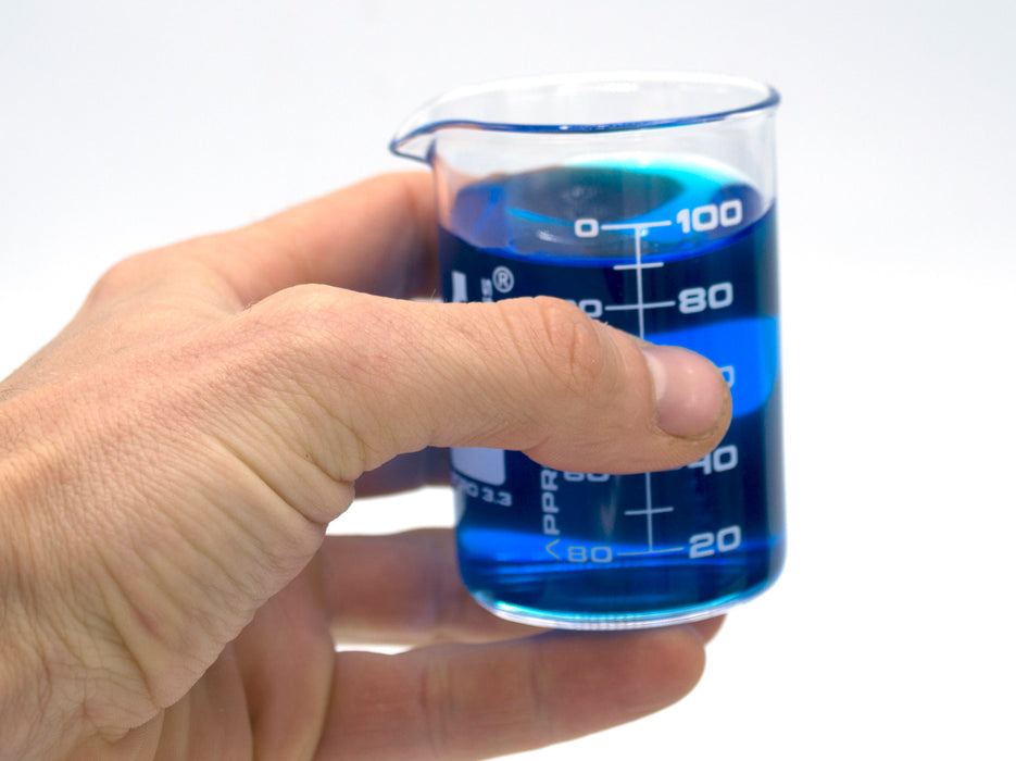 Beaker, 100ml - ASTM - Low Form, Dual Scale Graduations - Borosilicate Glass