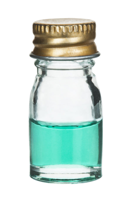 Bijou Bottle, 7ml Capacity, Aluminum Screw Cap, Leak Proof Rubber Liner Seal, Narrow Mouth - Eisco Labs