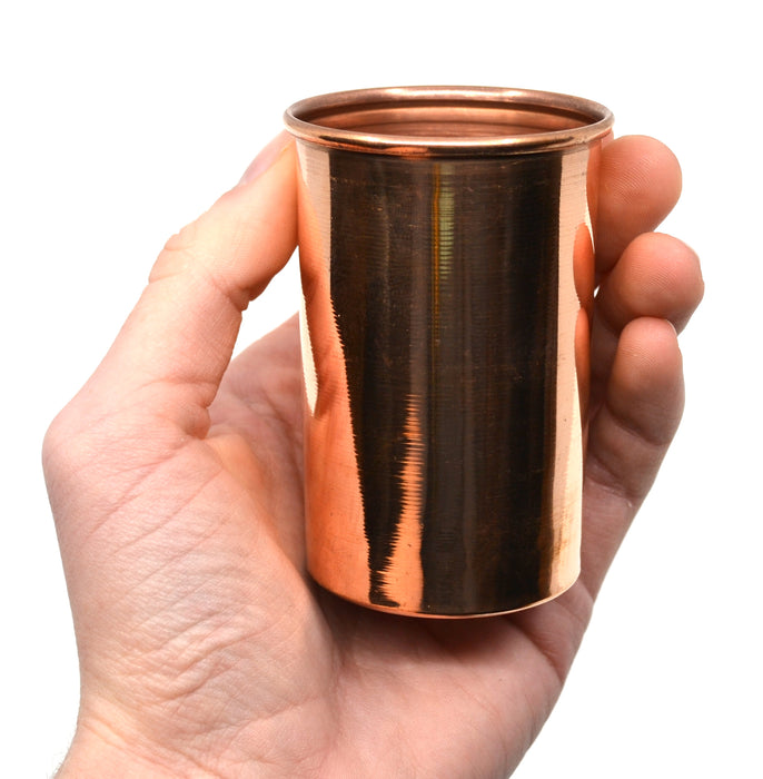 Copper Calorimeter Inner Vessel with Parallel Sides and Rolled Rim, 3" Tall, 2" Diameter - Eisco Labs