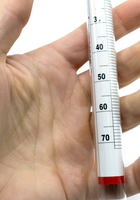 Universal Laboratory Hydrometer in Hard Plastic Case- Measure Specific Gravity Range 0.700 to 2.000 - 0.01 Graduations - Dual Scale For Light and Heavy Liquids