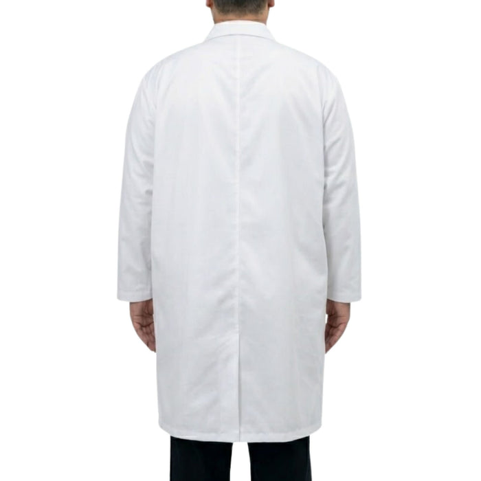Eisco Adult 2XL Professional Grade 100% Cotton Lab Coat, 10 Pack – Snap Front Laboratory Coat, 3 Pockets, Machine Washable, White