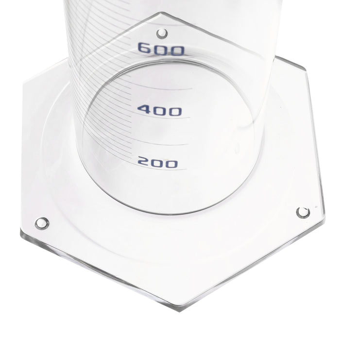 Graduated Cylinder, 2000ml - Class B - Blue Graduations, Hexagonal Base