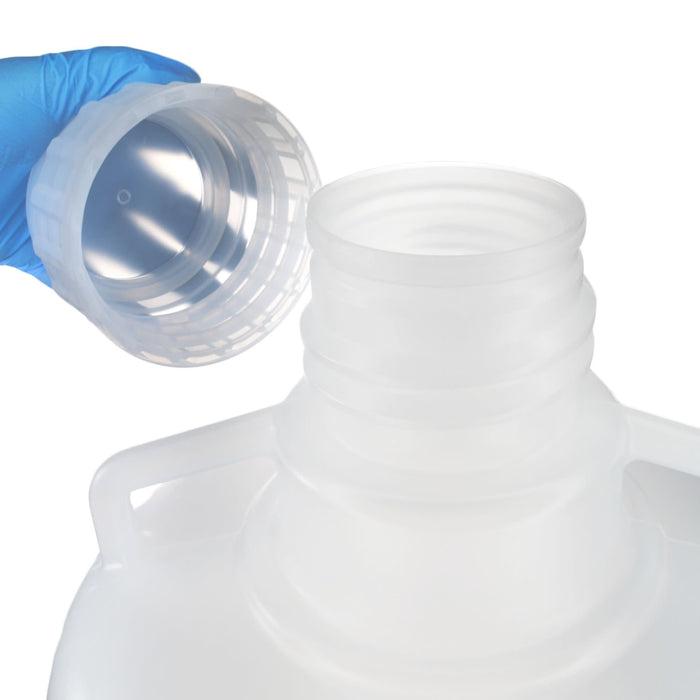 Eisco - 25L Polypropylene Carboy with Silicone-Lined Cap, Autoclavable, Non-Sterile, No Spigot, 0-135°C Temperature Range, FDA Compliant, Leakproof Tested, Ideal for Scientific and Laboratory Use
