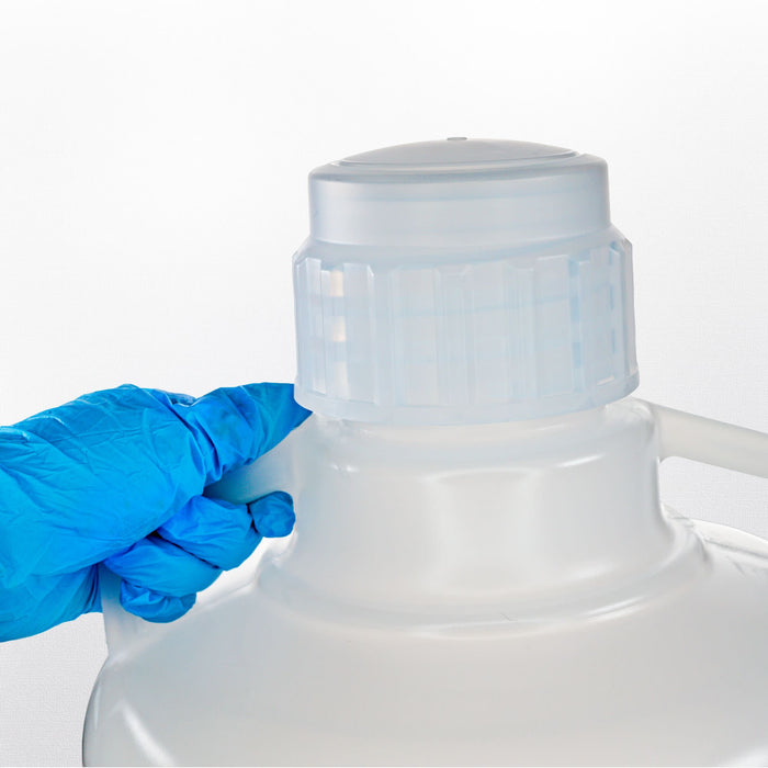 Eisco - 10L Polypropylene Carboy with Silicone-Lined Cap, Autoclavable, Non-Sterile, No Spigot, 0-135°C Temperature Range, FDA Compliant, Leakproof Tested, Ideal for Scientific and Laboratory Use