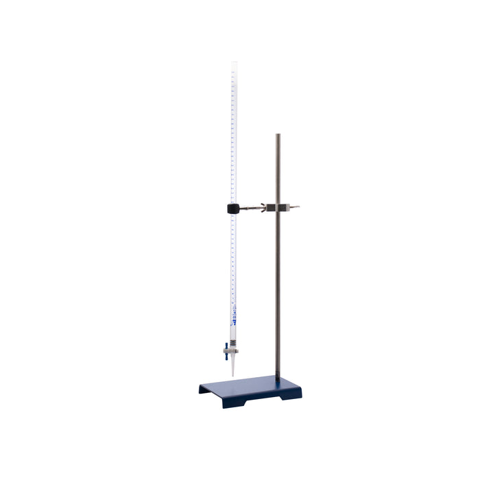 Eisco Labs Basic Titration Kit - 50ml Burette - Acrylic Class B, 24" (60cm) Rod, 8"x5" Heavy Base, Clamp, Boss Head