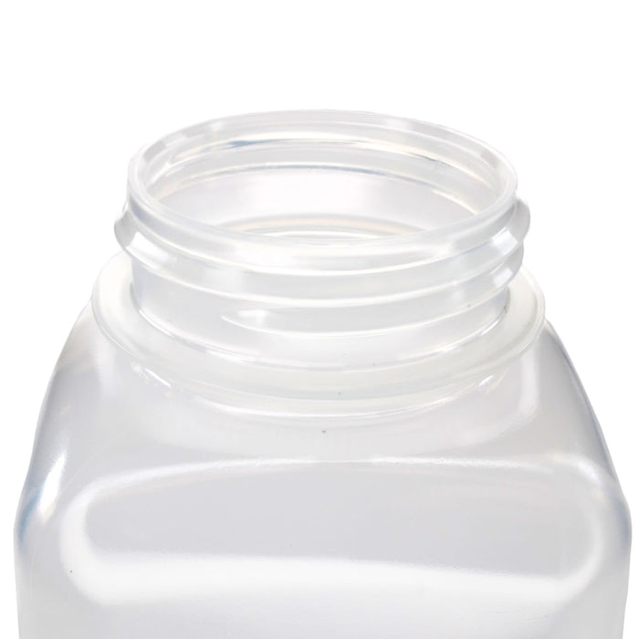 Eisco - Pack of 12, 500mL Square Polypropylene Reagent Bottles with Wide Mouth Polypropylene Caps, Translucent, Autoclavable, Leak-Proof, Chemical Resistant, 0-135°C