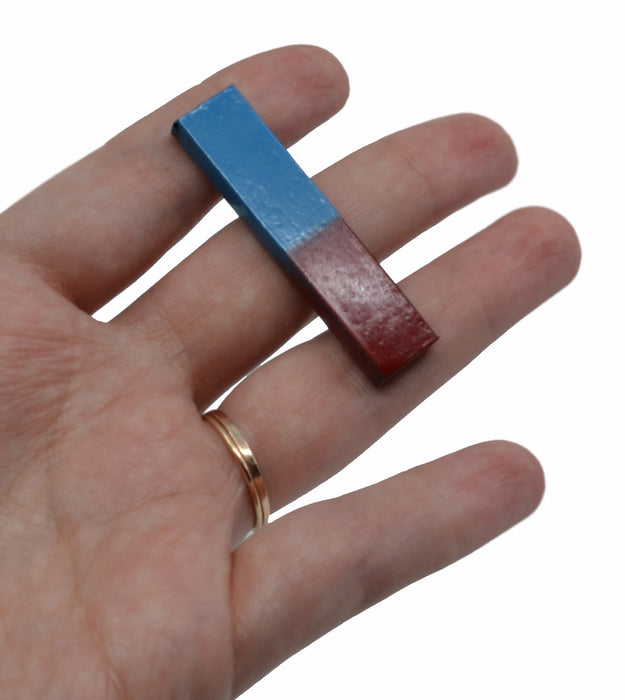 Bar Magnets, Set of 2 - N/S - Includes Keepers - Chrome Steel