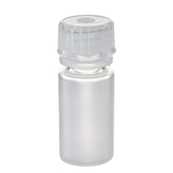 Eisco - Pack of 12, 4mL Narrow Mouth Polypropylene Reagent Bottles with Polypropylene Caps, Autoclavable, Translucent, Non-Sterile, Leak-Proof, 0-135°C Temperature Range, Ideal for Lab Storage and Transport