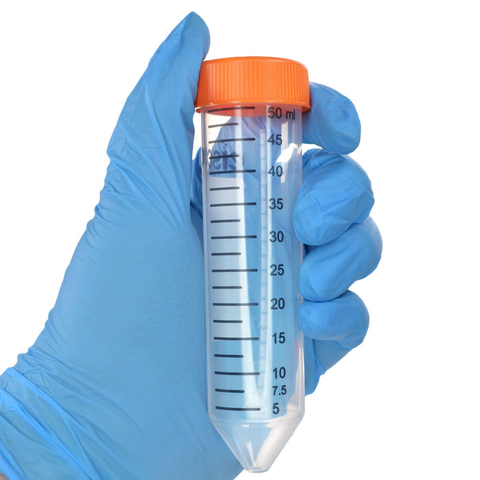 Eisco - Pack of 25, 50mL Sterile Centrifuge Tubes, Polypropylene, Flat Cap, Lab-Grade, Individually Wrapped