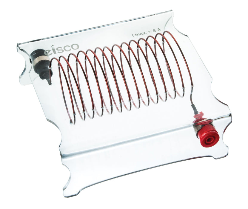 Magnetic Field Demonstrator, Long Solenoid, Acrylic Frame with Socket Connections - Eisco Labs