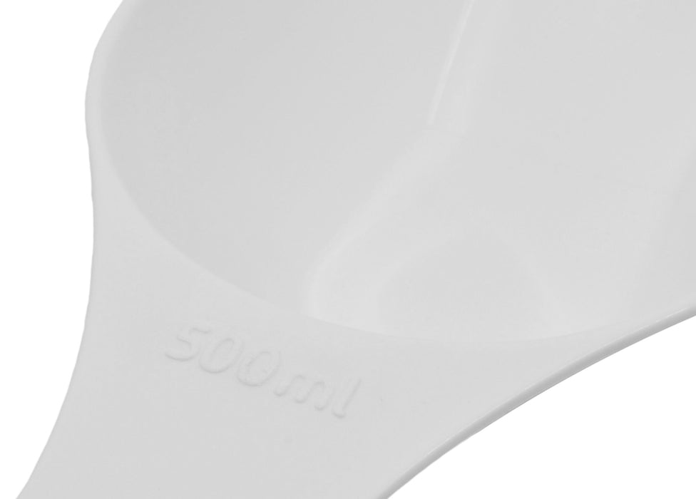 6PK Scoops, 500ml (16.9oz) - Polypropylene - Flat Bottom, Excellent for Measuring & Weighing