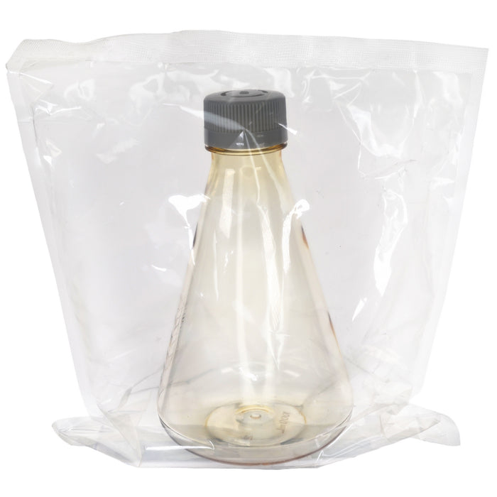 Eisco - Pack of 1, 1L Sterile Polycarbonate Erlenmeyer Flask, Vented, Flat Bottom, Gamma Sterilized, USP Class VI, Lab-Grade, Chemical Storage, Cell Culture, Mixing