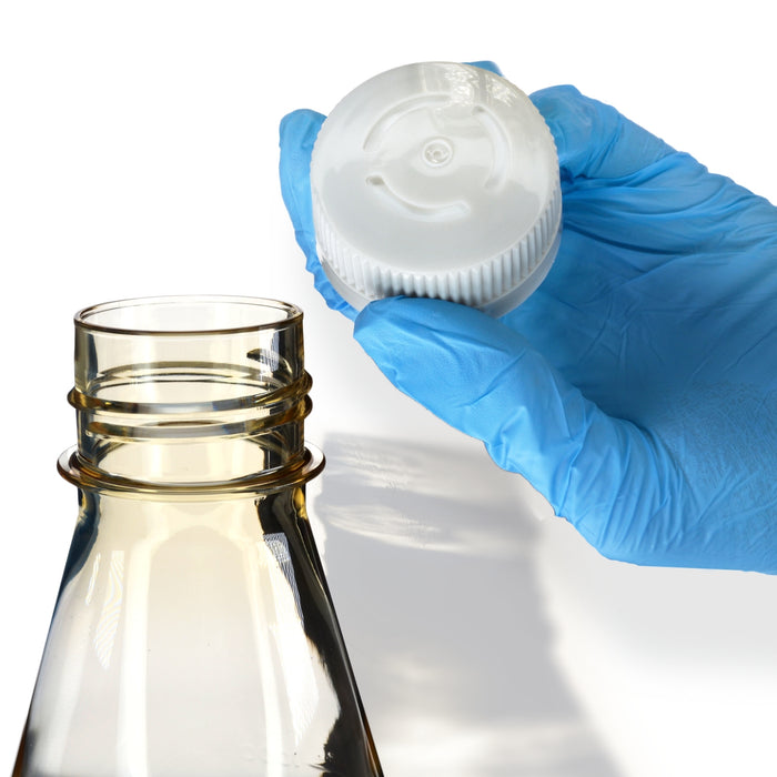 Eisco - Pack of 1, 1L Sterile Polycarbonate Erlenmeyer Flask, Vented, Flat Bottom, Gamma Sterilized, USP Class VI, Lab-Grade, Chemical Storage, Cell Culture, Mixing