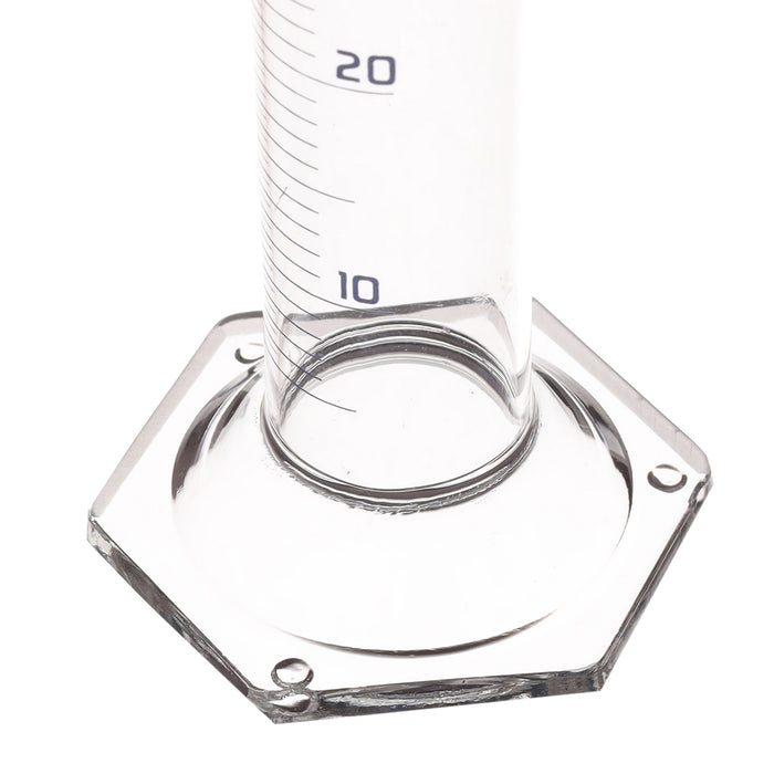 Graduated Cylinder, 50ml - Class B - Blue Graduations, Hexagonal Base