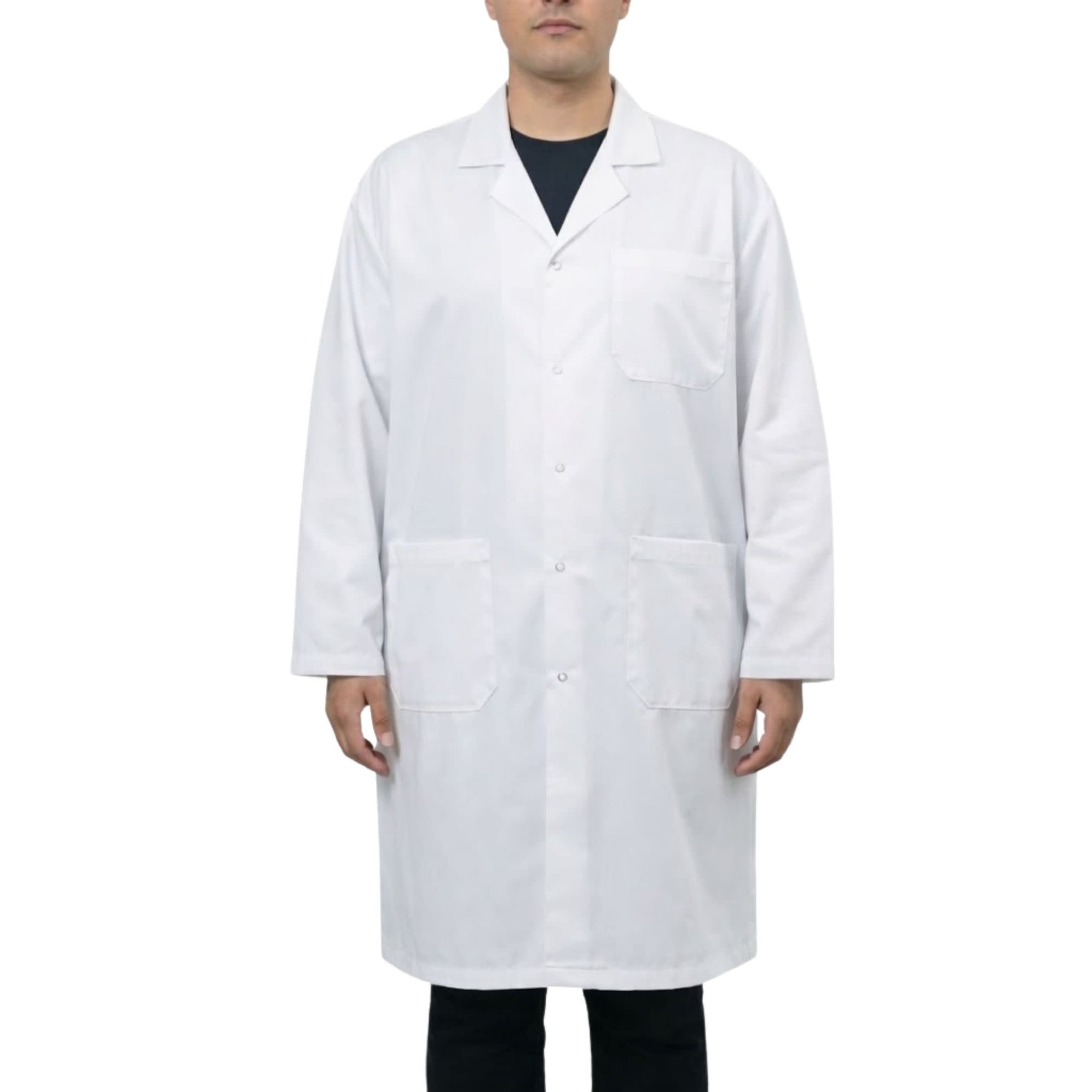 Eisco Adult XL Professional Grade 100% Cotton Lab Coat – Snap Front La ...