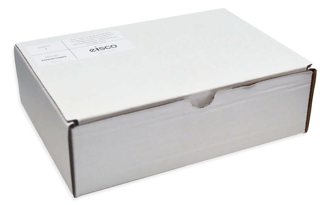 Tech Cut Rock & Mineral Kit, Set of 12 Specimens - Includes Storage Box and Identification Card