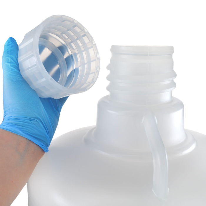 Eisco - 20L Polypropylene Carboy with Silicone-Lined Cap and Spigot, Autoclavable, Leakproof Tested, Non-Sterile, 0-135°C Temperature Range, FDA Compliant, Laboratory and Scientific Liquid Storage Container