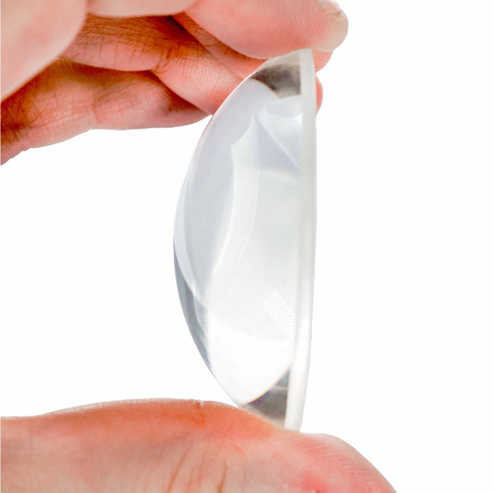 Eisco – Glass Plano-Convex Optical Lens, 50mm Diameter x 50mm Focal Length Lens for Light Refraction and Physics Experiments