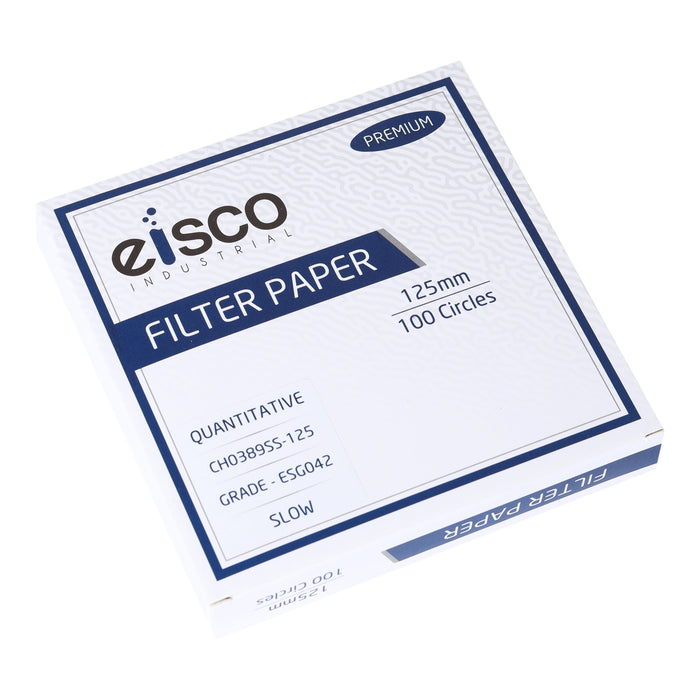 Premium Quantitative Filter Paper, 125mm, Ashless, Grade ESG042, Pack of 100