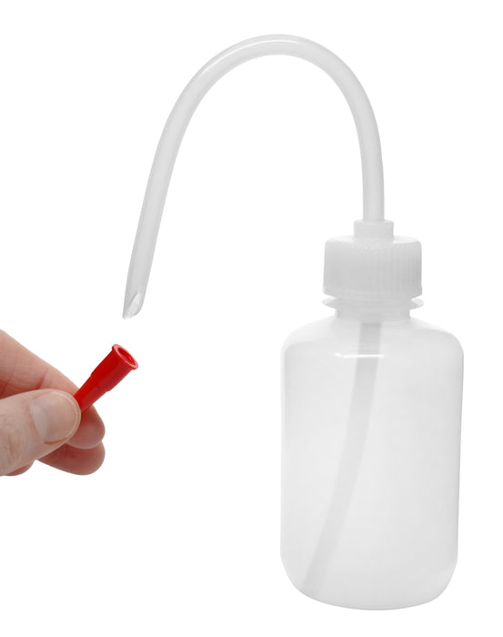 Economy Wash Bottle, 125ml - Polyethylene - Flexible Delivery Tube