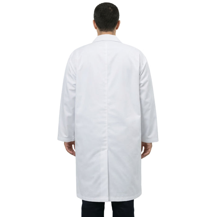 Eisco Adult XL Professional Grade 100% Cotton Lab Coat, 10 Pack– Snap Front Laboratory Coat, 3 Pockets, Machine Washable, White