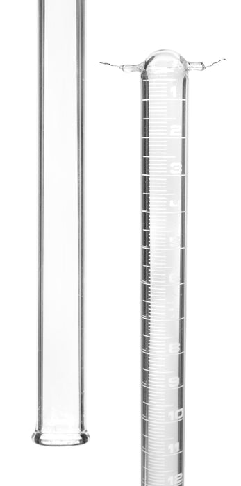 Eudiometer Tube, 50ml - Two Platinum Electrodes - White Graduations - Sealed End - Borosilicate Glass - Eisco Labs