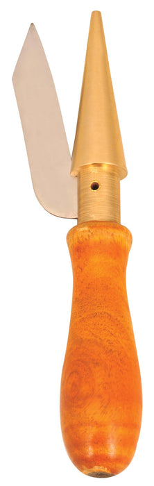 Cork Borer Sharpener - For 4-27mm Borers - Superior Brass Plated Cone & Cutter Blade, Wooden Handle - Eisco Labs