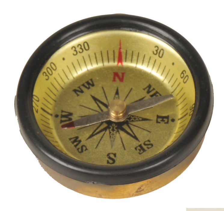 Eisco Labs Small Pocket Compass - Brass - 45mm diameter (Discontinued)