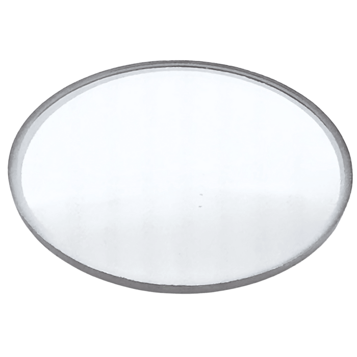 Eisco Labs - Convex Mirror - Divergence Mirror, 2" (50mm) Glass Curved Reflection Mirror, 75mm Focal Length for Physics Light Box Experiments & Optical Studies