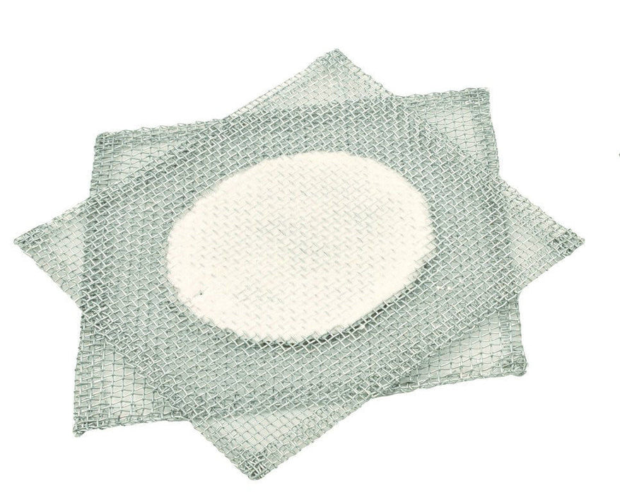 Stainless Steel Wire Gauze Squares with Ceramic Center, 6" Long, Pack of 10 - Eisco Labs