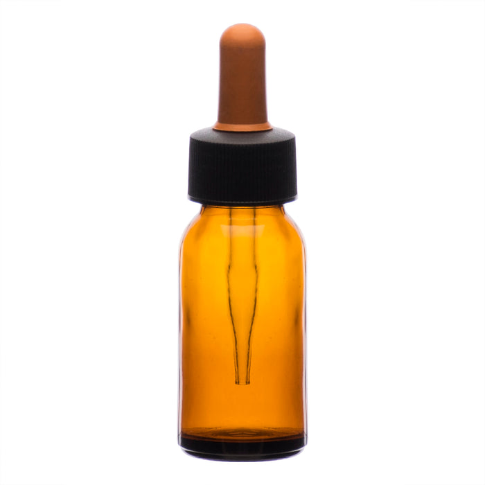 6PK Dropping Bottles, 30ml (1oz) - Screw Cap with Glass Dropper - Soda Glass