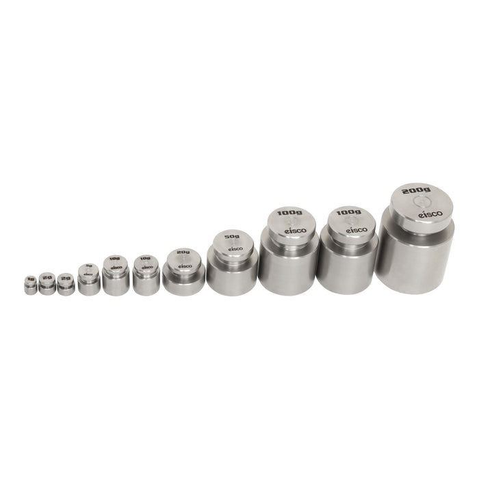 Eisco Labs Balance Weight Set - Stainless Steel, capacity 500gm - 11 pieces