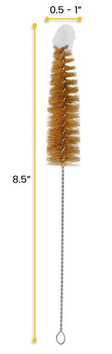 Tapered Bristle Brush with Cotton Yarn Tip, 0.5-1" Diameter