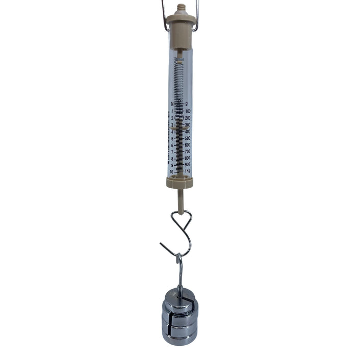 Eisco Labs - Acrylic Tubular Spring Scale (Dynamometer) 10N/1kg Capaci