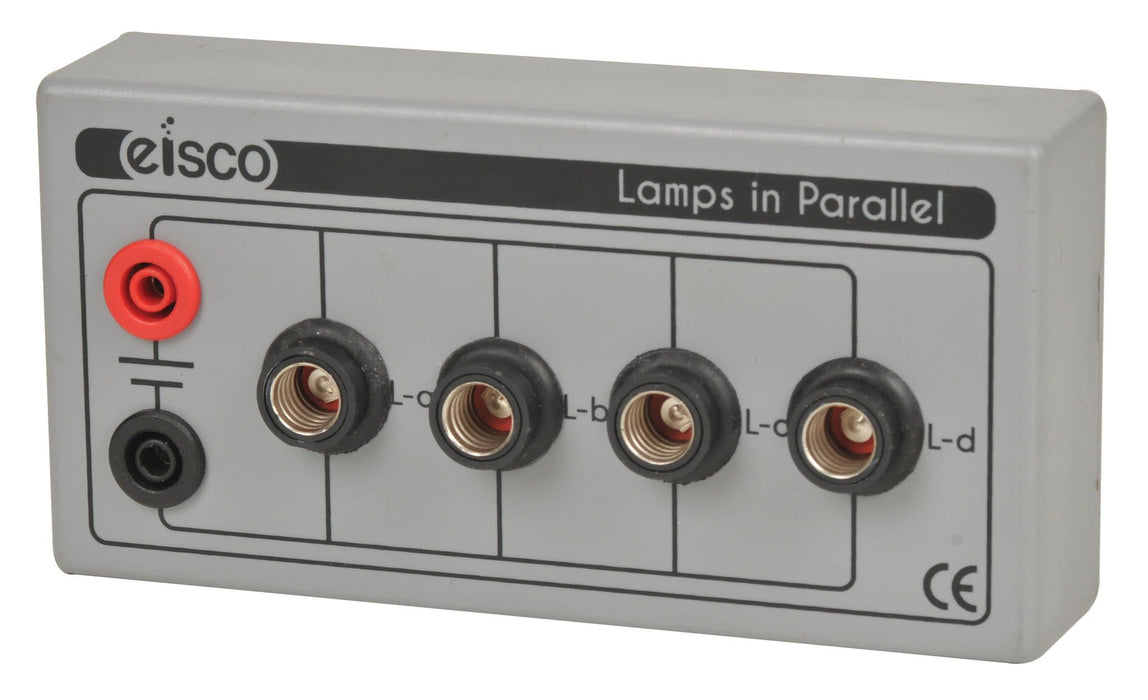 Scientific Lamp Holder in Parallel for MES E10 Bulbs - 4 Sockets - Eisco Labs