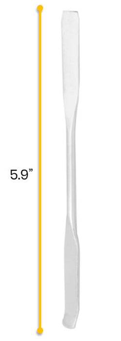 6PK Chattaway Spatulas, 5.9" - Stainless Steel, Polished - Flat End, Bent End