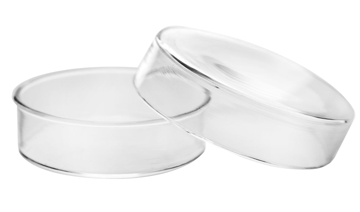 Petri Dish, 3.15" (80mm) - Beaded Edges - Easy to Sterilize for Repeated Use - Borosilicate Glass - Eisco Labs