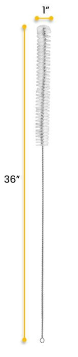 Nylon Burette Cleaning Brush, 36" - For Burettes up to 1" Diameter