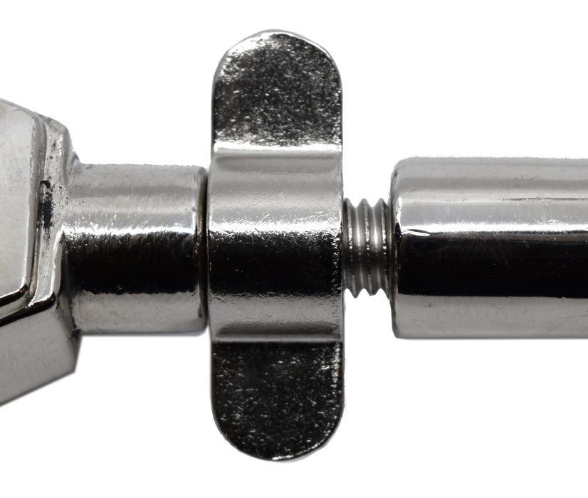 2 Prong Double Adjustable Universal Clamp, Integral Boss Head, Non-Slip Vinyl Coated Rubber Jaws, 7.5"-8" Adjustable Length - Eisco Labs