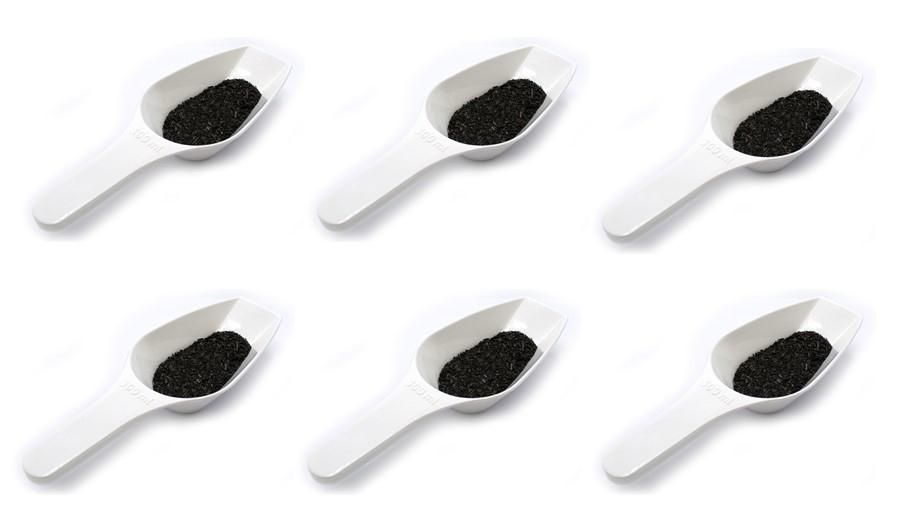 6PK Scoops, 250ml (8.5oz) - Polypropylene - Flat Bottom, Excellent for Measuring & Weighing