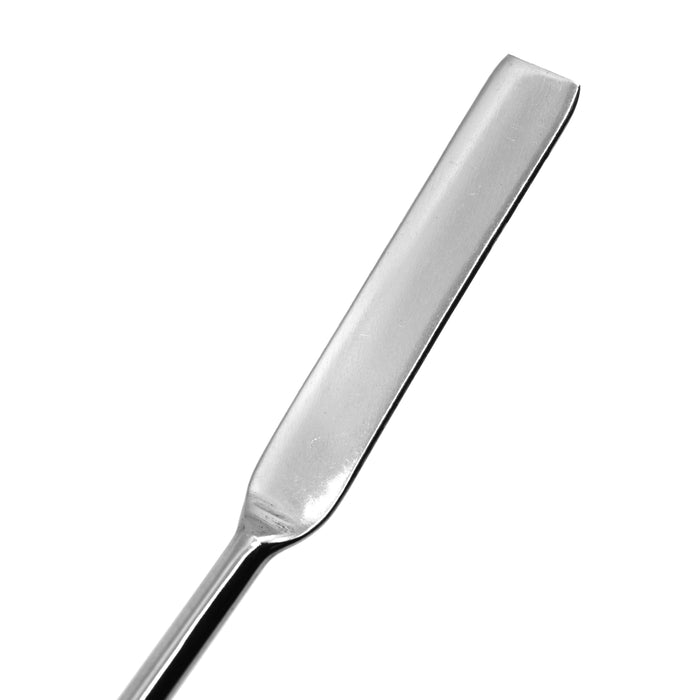 6PK Lab Spatula Spoon, 9" - Stainless Steel - Flat End & Scoop End