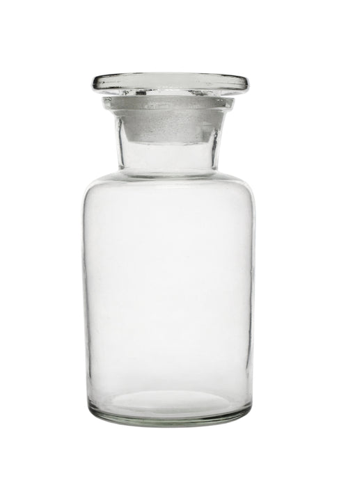Reagent Bottle, 250ml - Wide Neck - Glass Stopper - Soda Glass